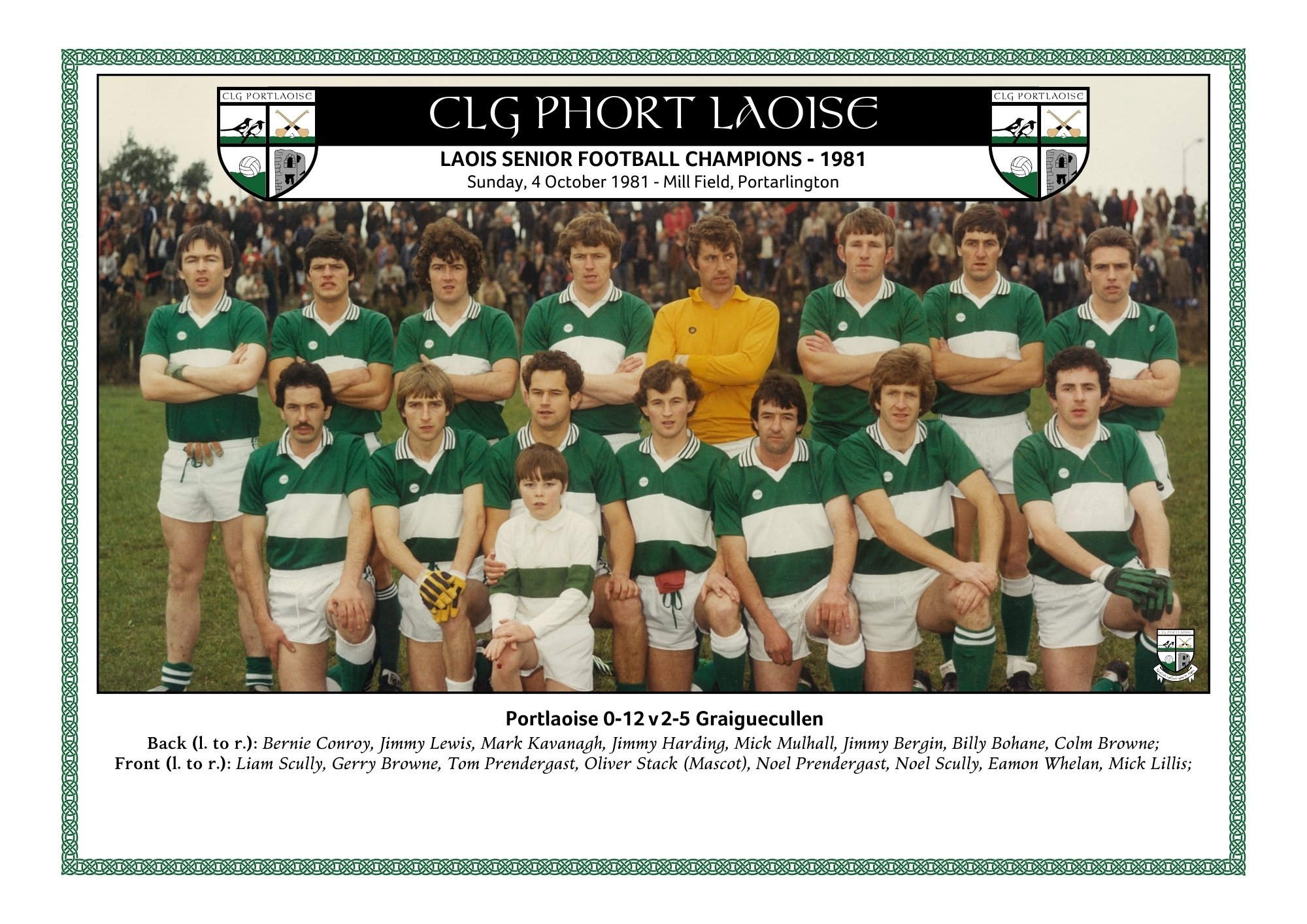 1981 Laois SFC WInners