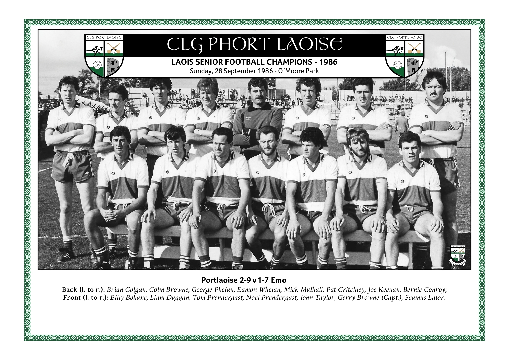 1986 Laois SFC Winners