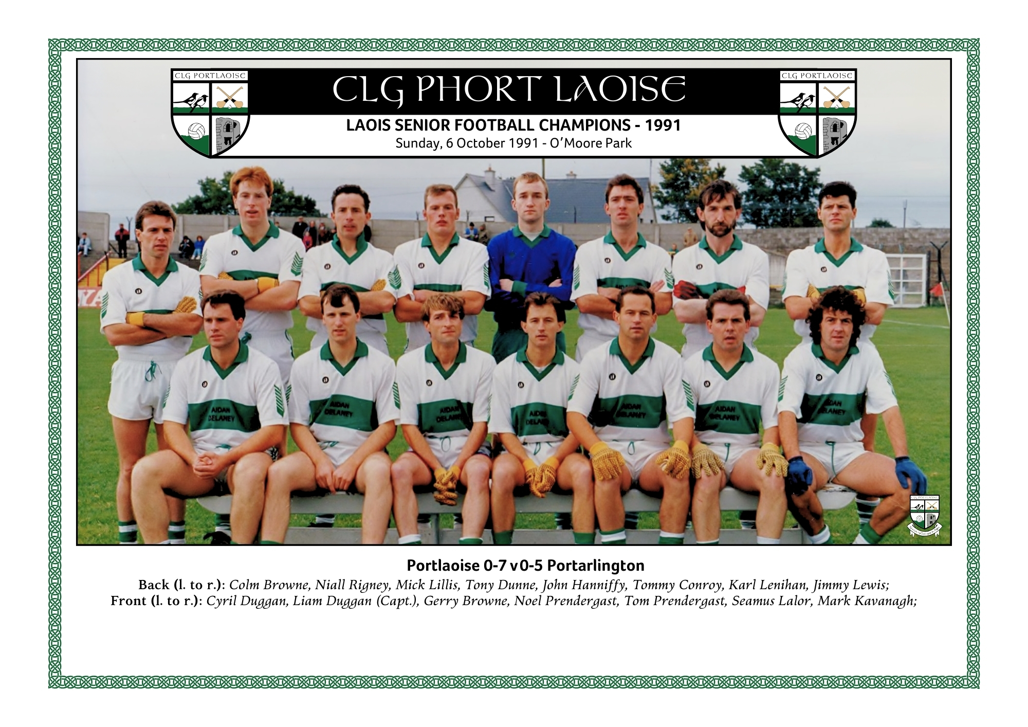 1991 Laois SFC winning team