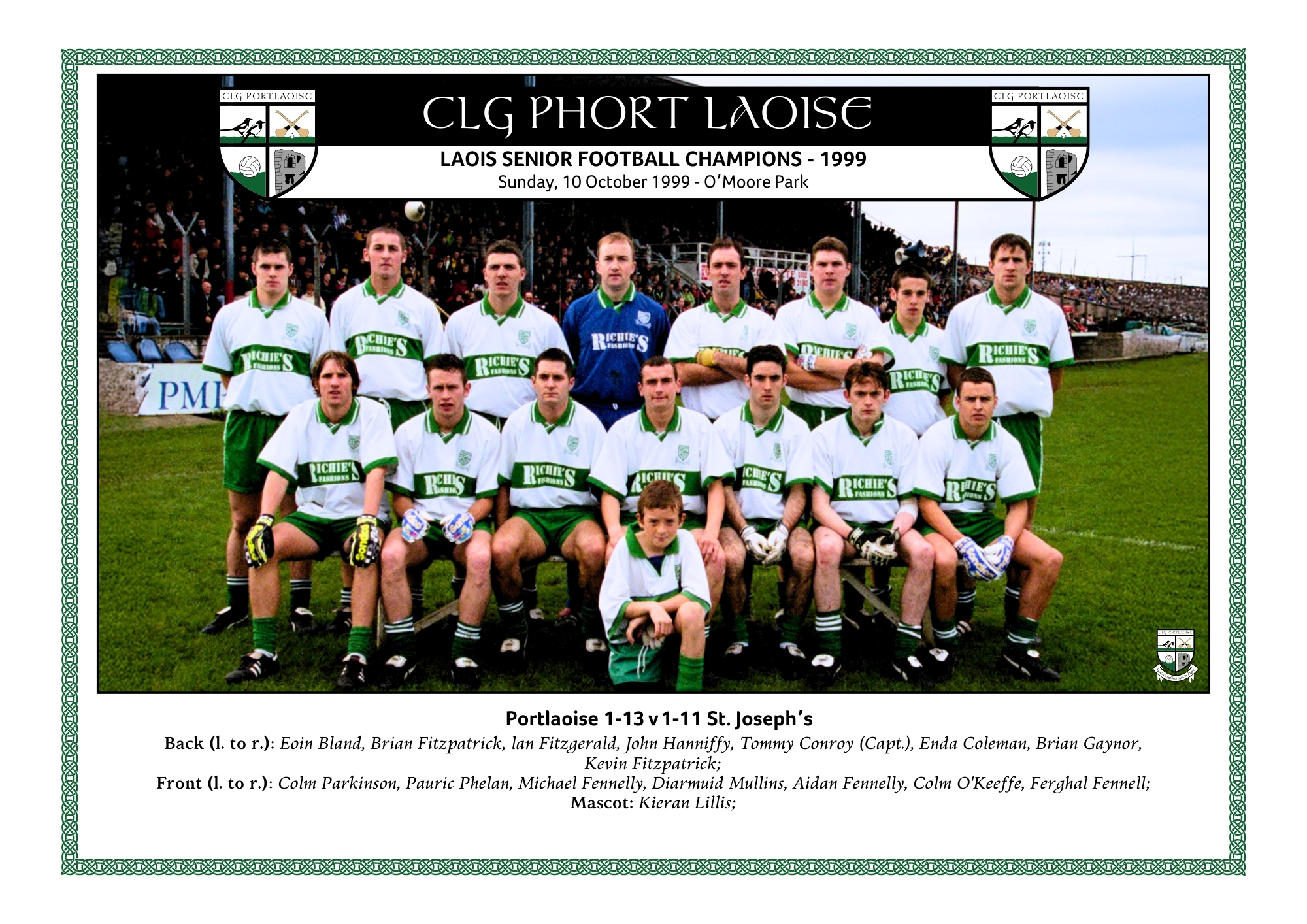 1999 Laois SFC winners