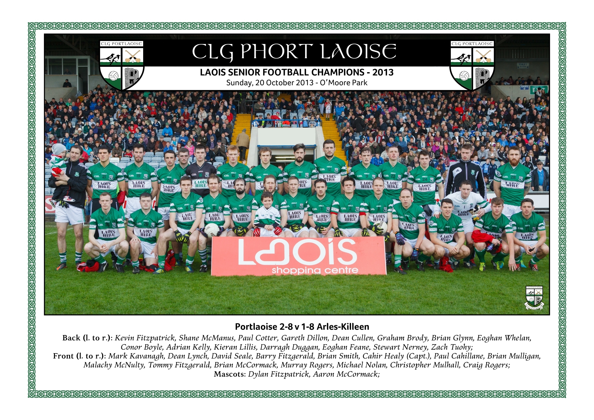 2013 Laois SFC winning team