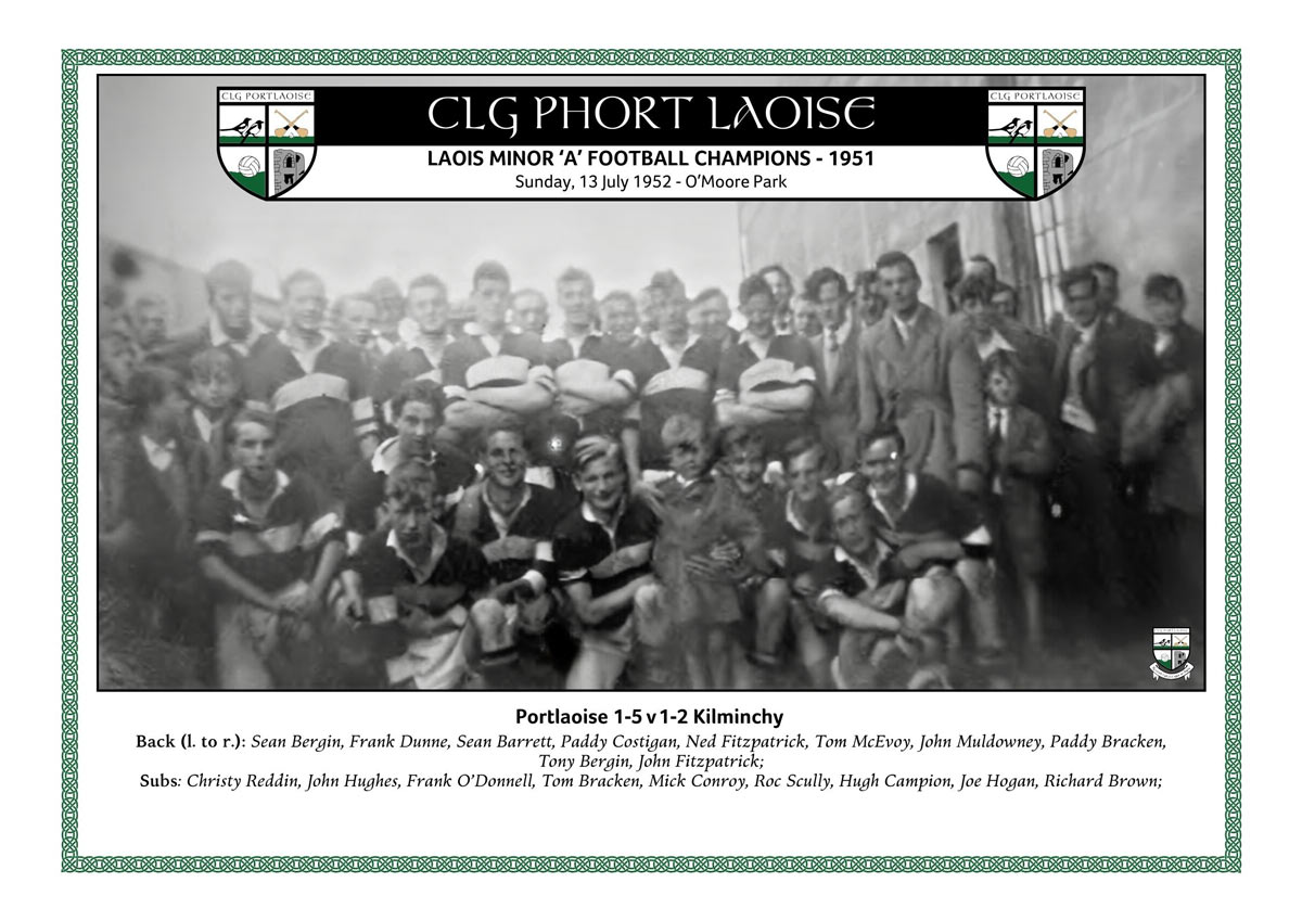 Portlaoise minor football champions 1951