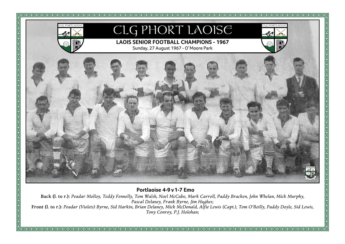 Portlaoise retain the Laois Senior Football Championship in 1967