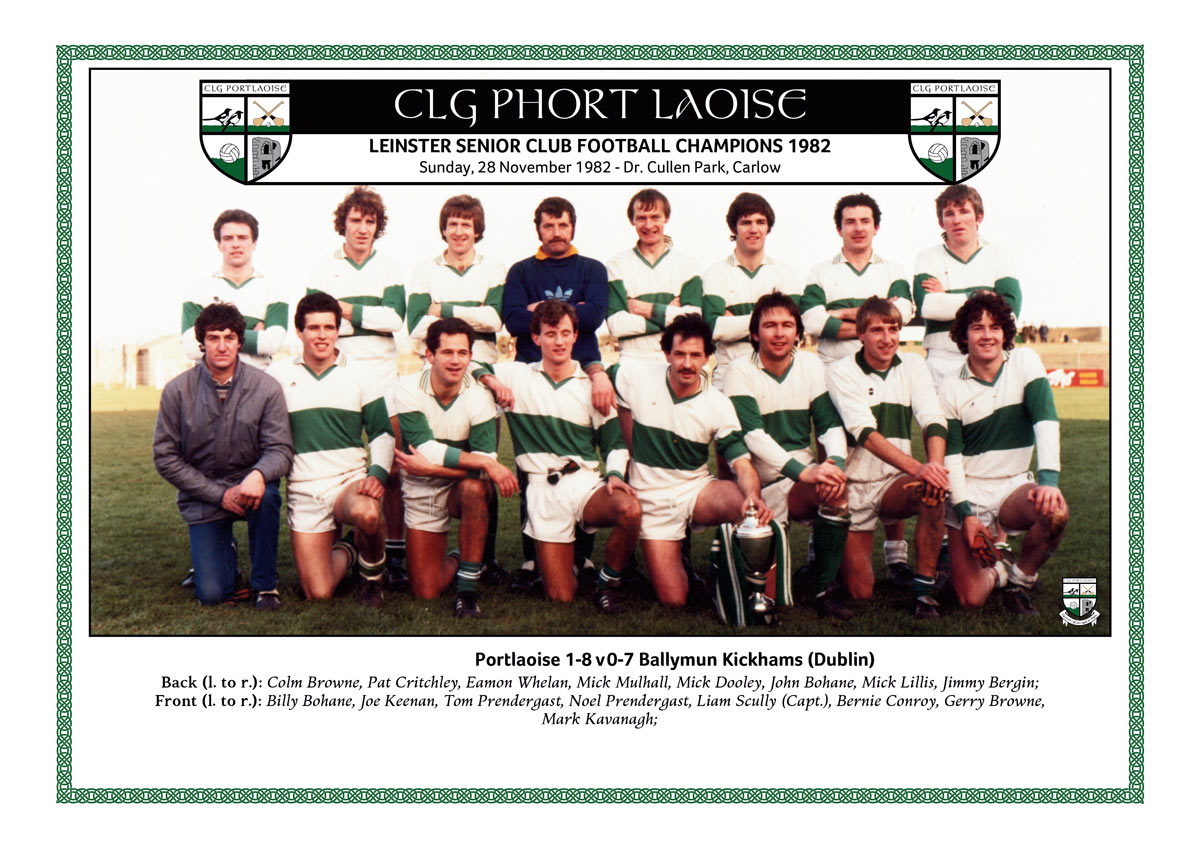 Portlaoise senior Leinster club football champions 1982