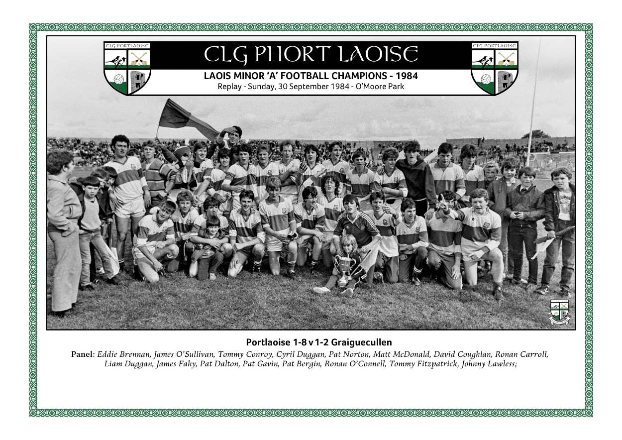 Portlaoise minor Laois football champions 1984
