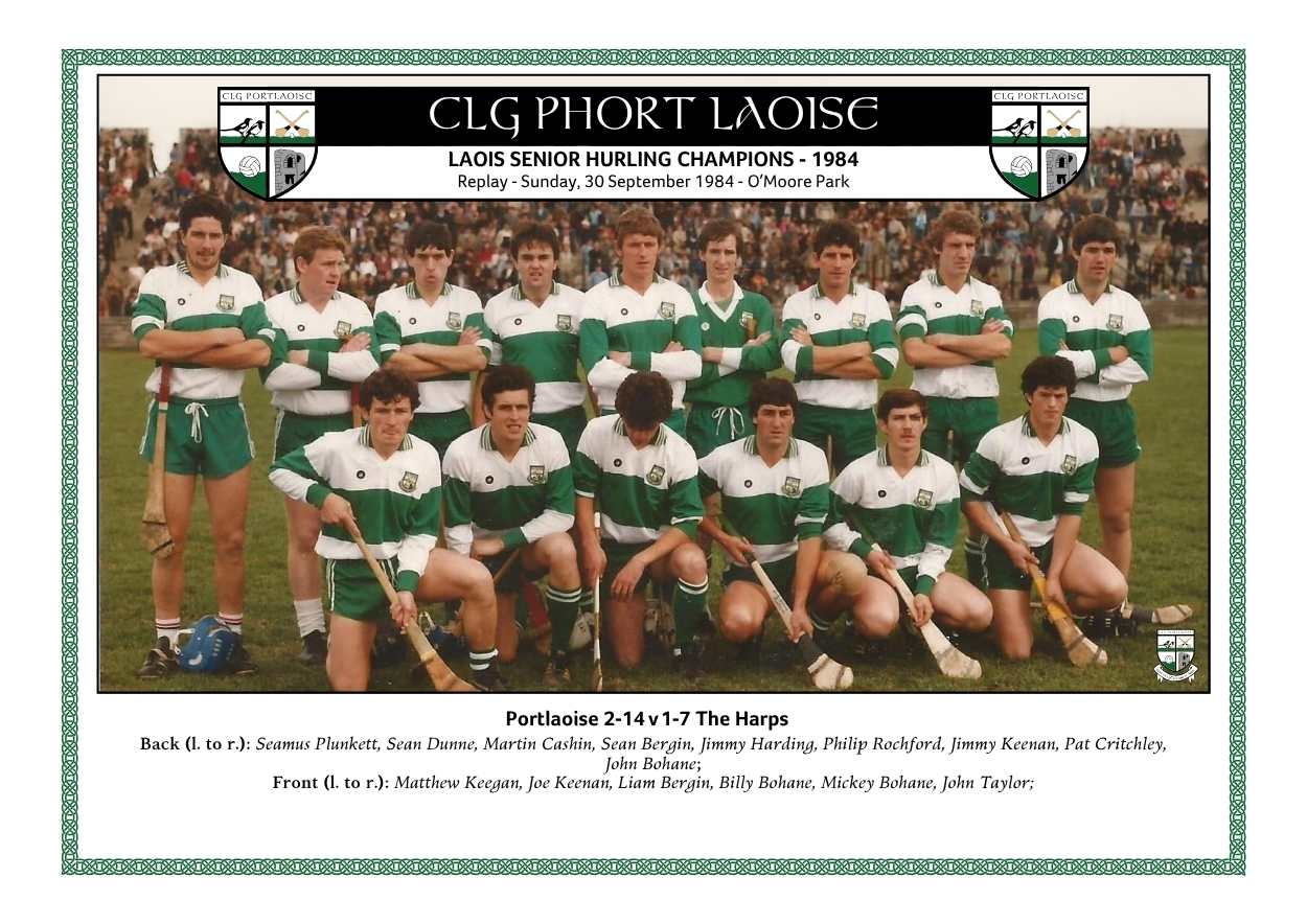 Portlaoise senior Laois hurling champions 1984