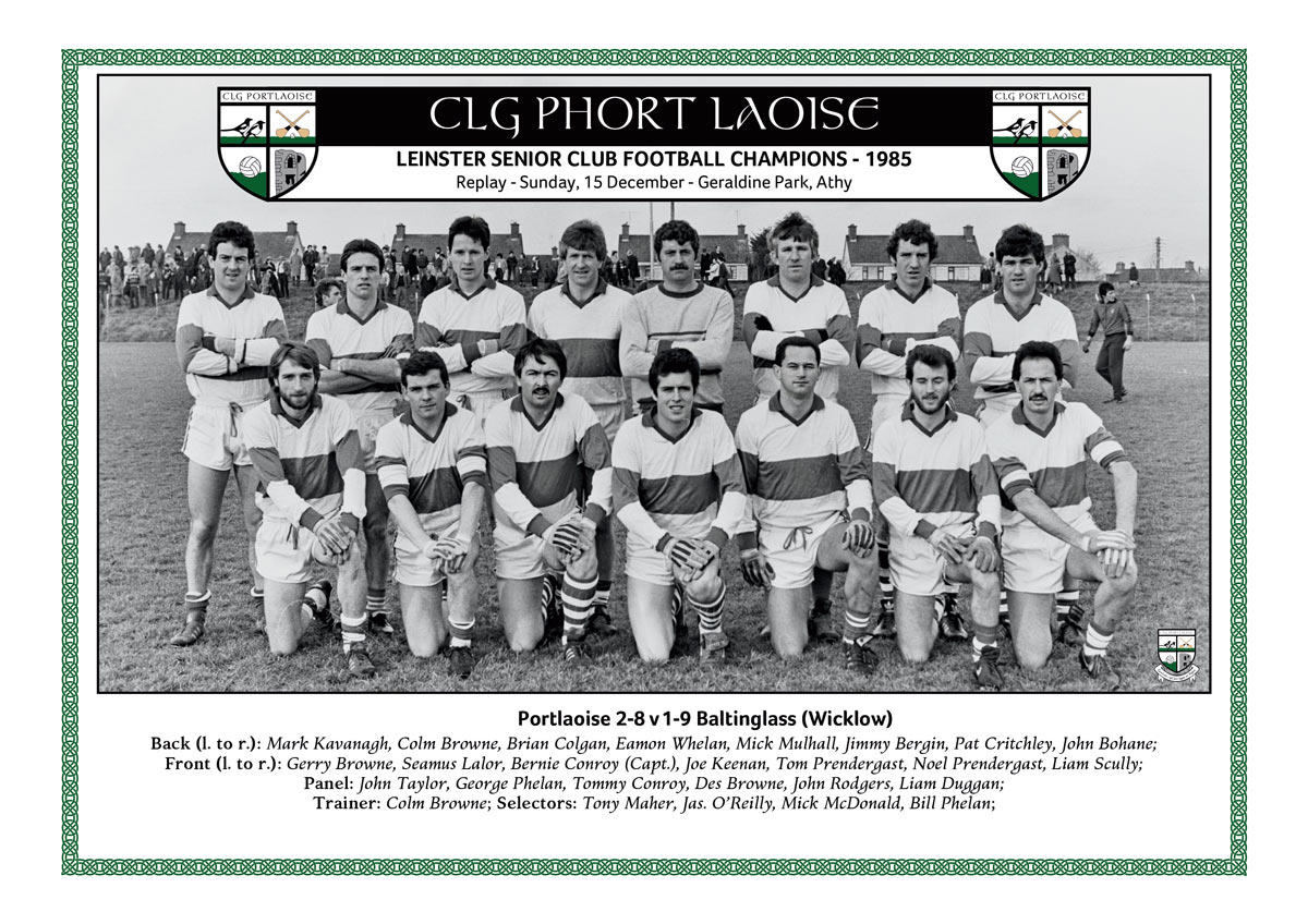 Portlaoise senior Leinster club football champions 1985