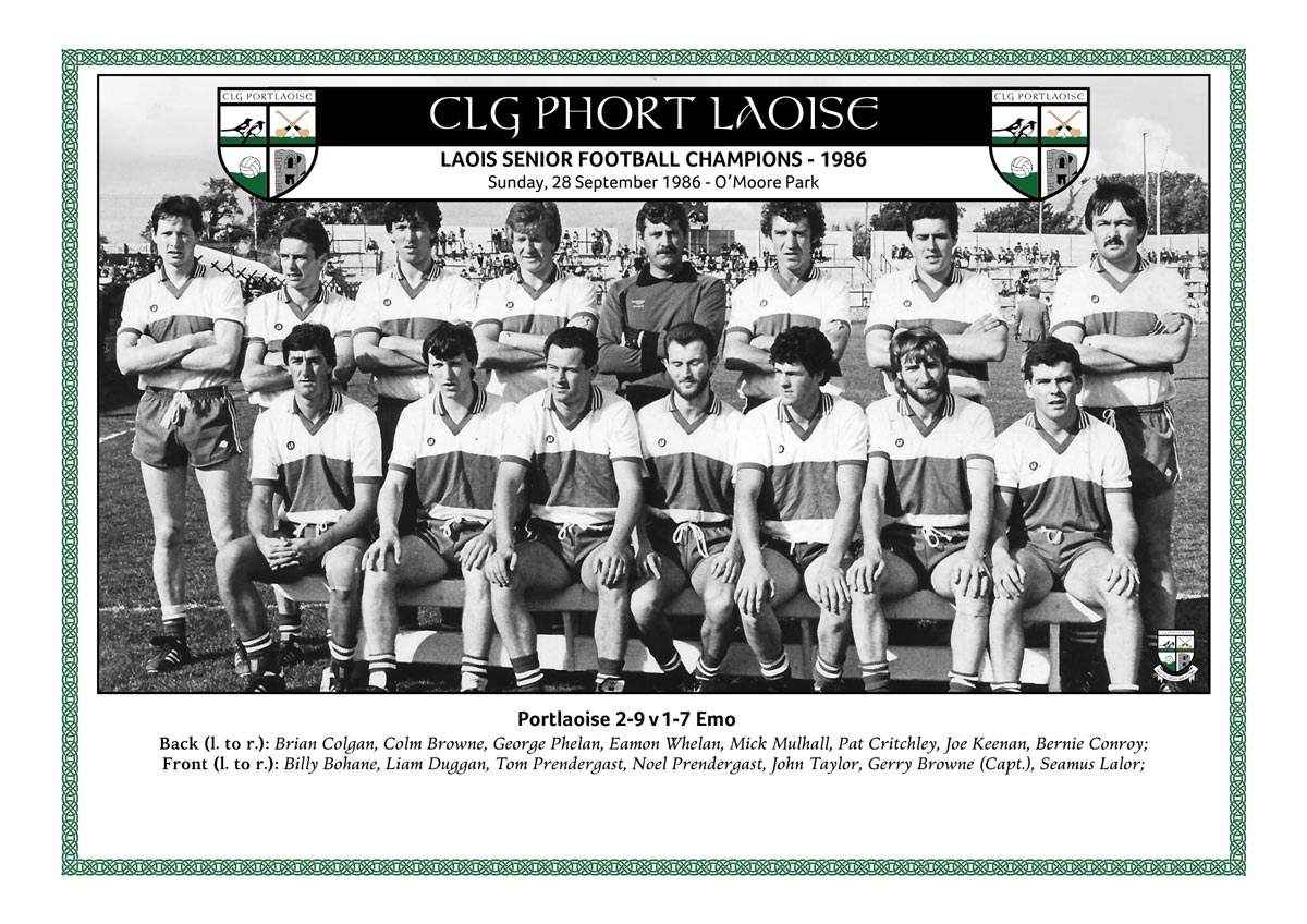 Portlaoise senior Leinster club football champions 1985