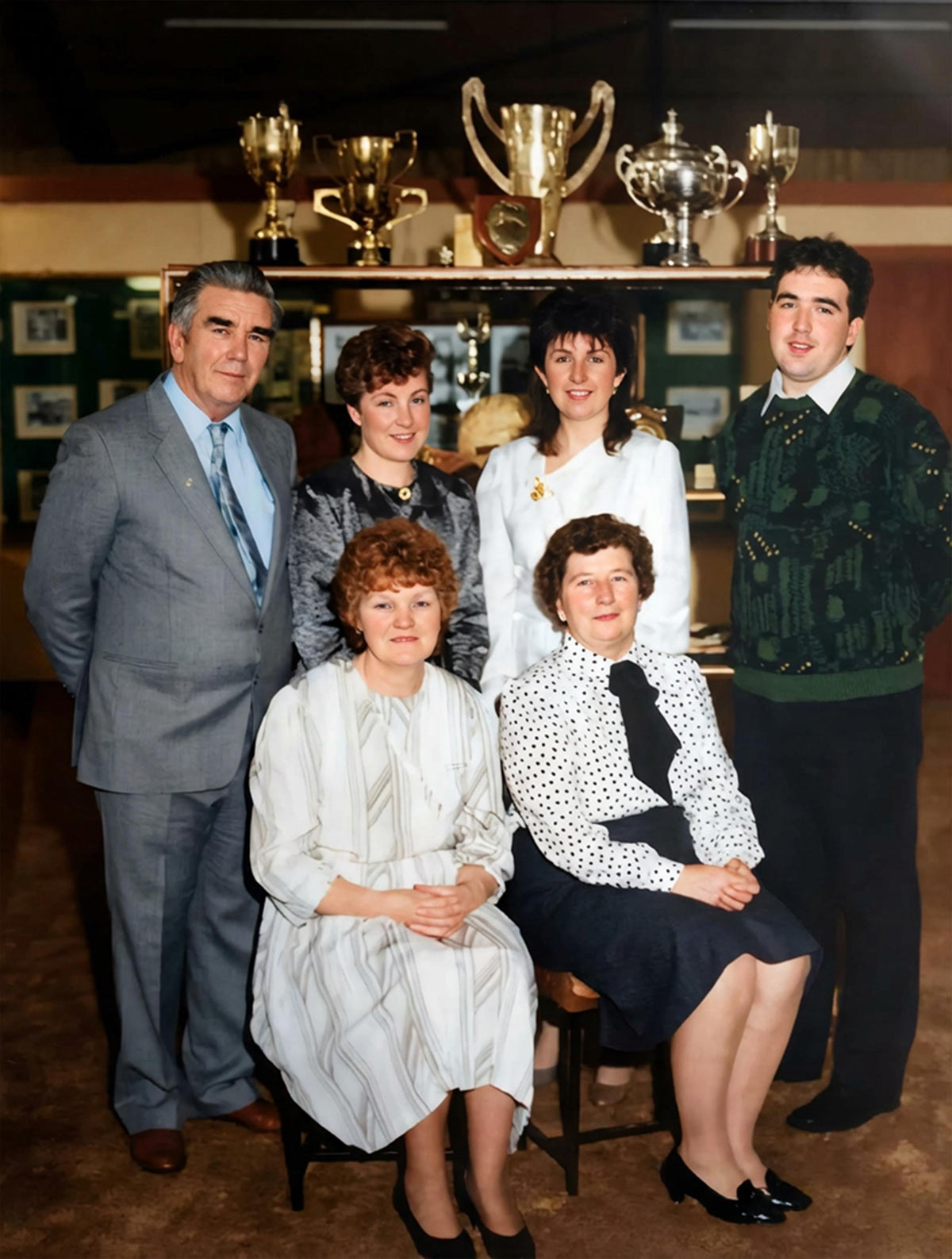 Pictured at the opening of the club museum in February 1987. Back: Billy Bergin, Margaret Conroy, Laura Bergin and John Bergin. Front: Mary Conroy and Detta Bergin