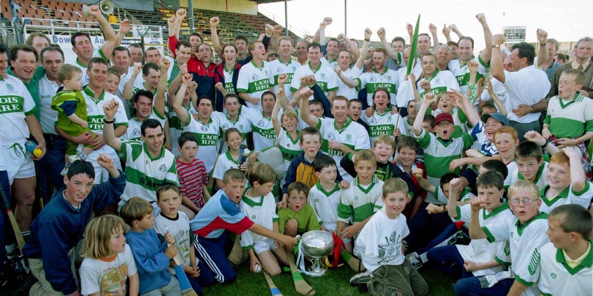 Portlaoise senior hurlers celebrate county championship success in 1998 before reaching the Leinster Club Final
