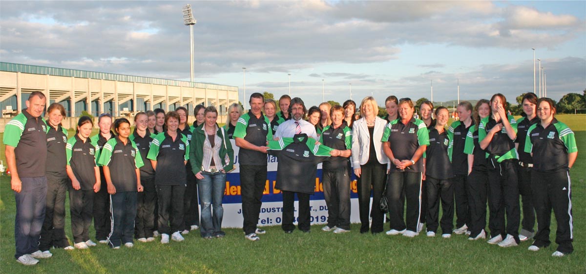 Portlaoise Under 14 Ladies pictured at a sposnsors gear presentation prior to the Féile.