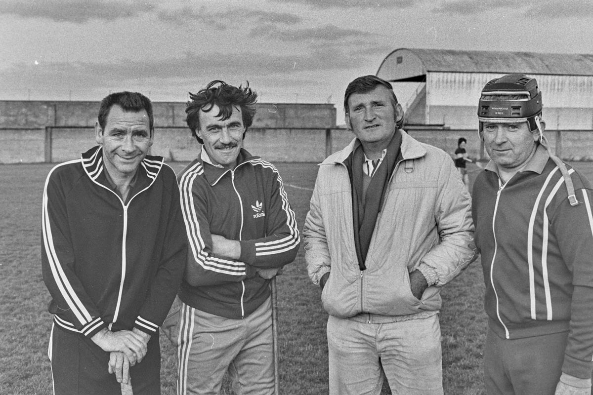 Tom 'Nasser' Lalor, second from the right, pictured at Fr Browne Avenue with Jimmy Doyle, John Joe Ging and Paddy Harding