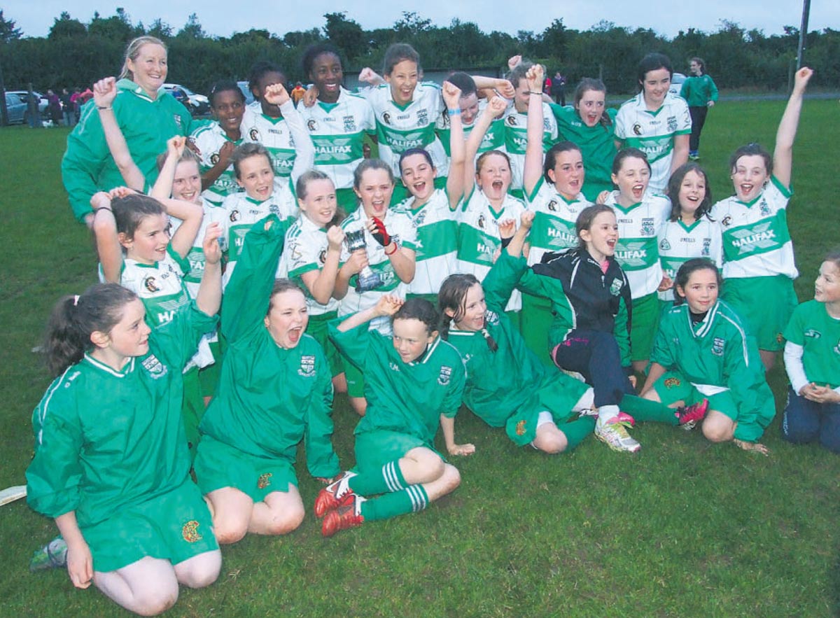Portlaoise Under 12 camogie team who won the club's first championship title in 2014