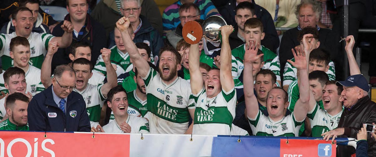 Portlaoise senior hurlers celebrate winning the Senior A Hurling Championship in 2015