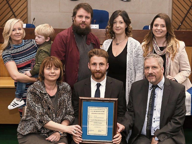 Civic reception for Zach Tuohy in County Hall in 2016
