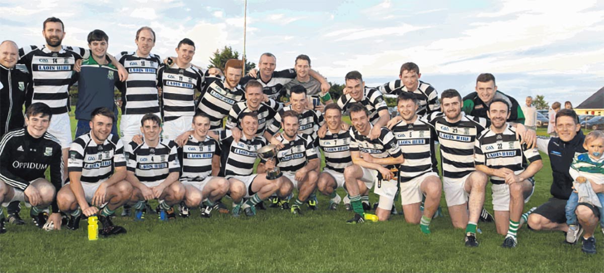 Portlaoise intermediate footballers celebrate winning the ACFL Division 2 title in 2016