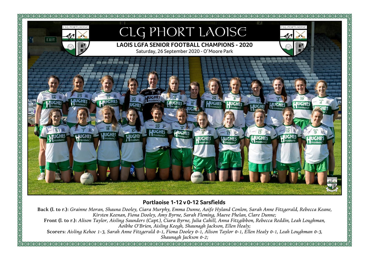 Portlaoise celebrate their first Laois Senior Ladies Football Championship title