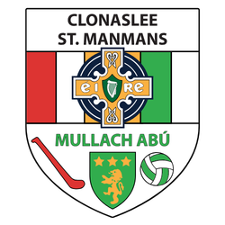 Clonaslee St Manmans/Cluain na Slí Naomh Meanmain crest